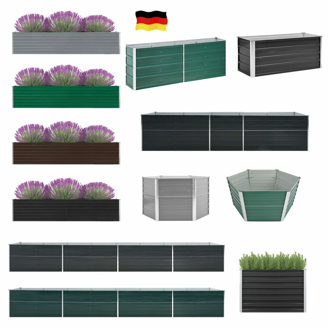 Hochbeet Metall Pflanzbeet Verzinkter Stahl Gemüsebeet Pflanzkasten Blumenbeet