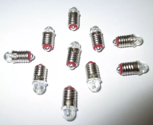 LED Ersatzlampen  für Modellhäuser  E5.5 16-24V  -  10 x   *NEU*