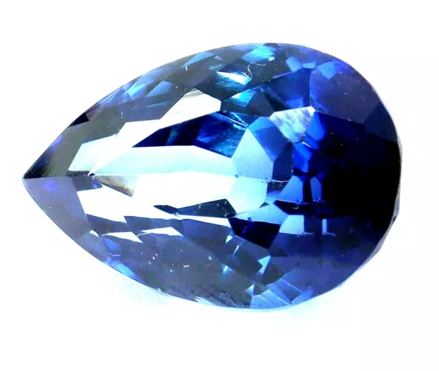 14.00 Ct Natural Certified Kashmiri Blue Sapphire Pear Cut Loose Gemstone