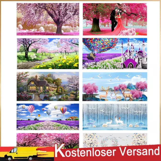 Cross Stitch Kit 11CT Stamped Landscape Embroidery Crafts Set for DIY Home Decor