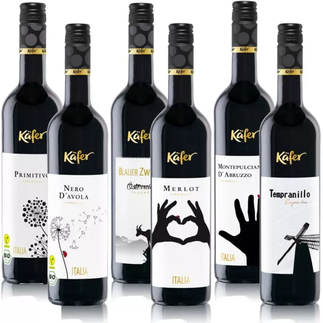 Käfer Wein "Rotwein Europa" Weinpaket (6x 0,75 l)