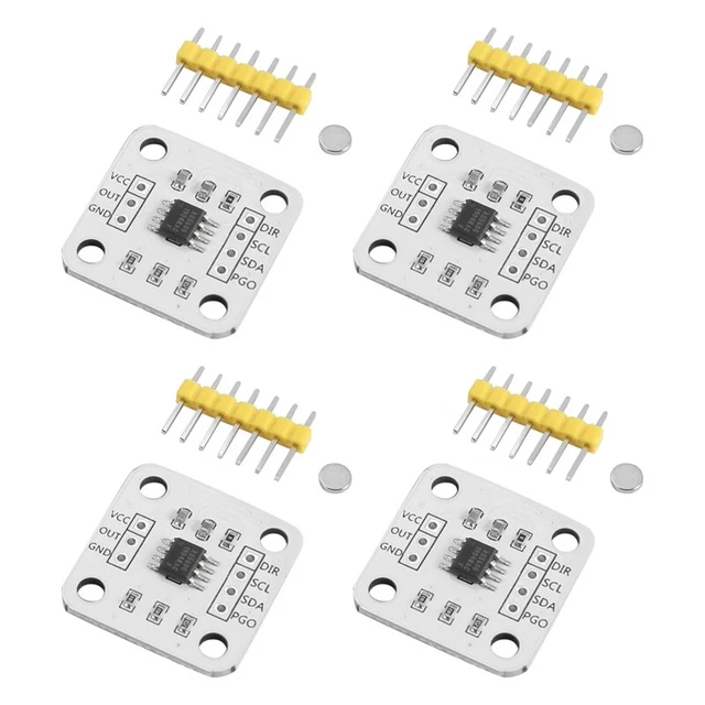 4Pcs AS5600 Magnetic Encoder Magnetic Induction Angle Measurement Sensor Mo N7F4