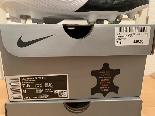 NP 220€ NIKE Tiempo LEGEND 8 ELITE FG Größe 7,5 / 40,5 Fußballschuhe AT5293 007 2