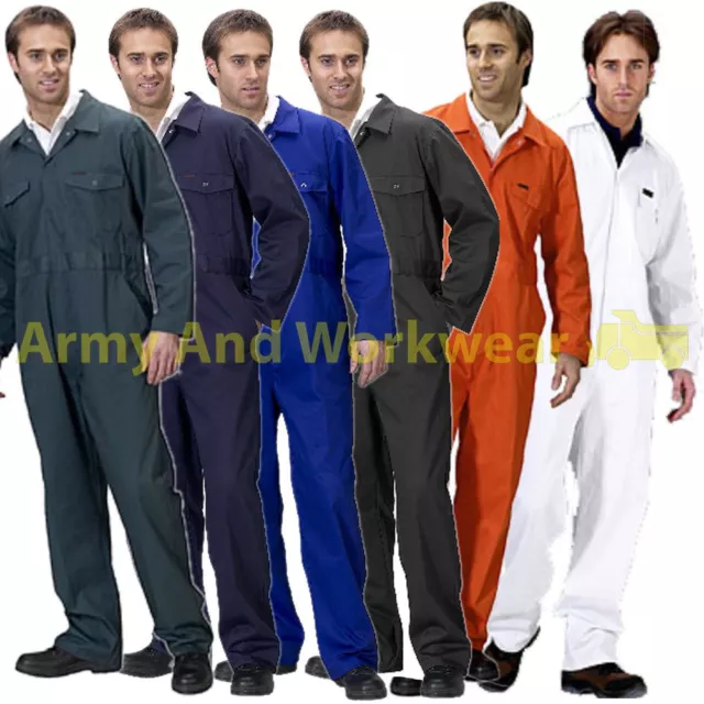 Coverall Overall Boiler Suit Workwear Mens Boilersuit Hard Wearing Poly Cotton