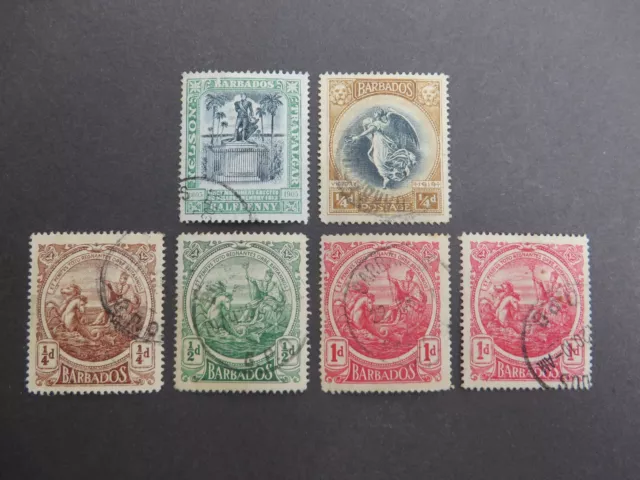 Barbados 1906/16/20. Edward VII/George V.  Selection of Early Stamps. Used.