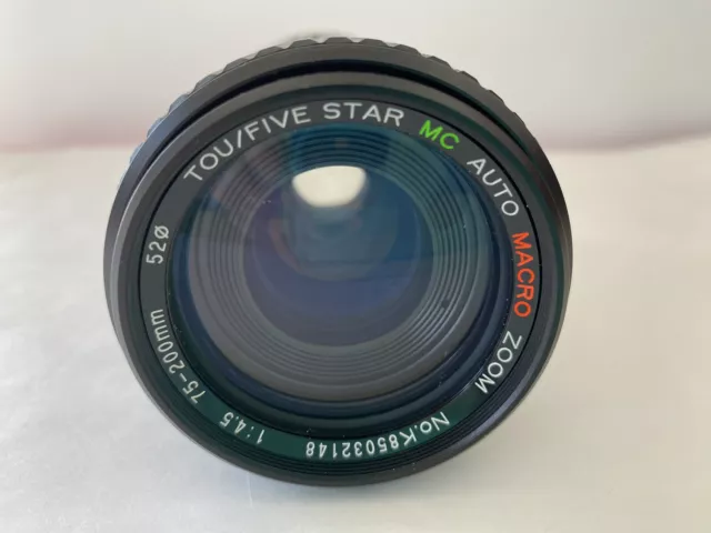 Tou/Five Star MC Auto Macro Zoom 1:4.5 75-200mm f4.5 Lens for Canon