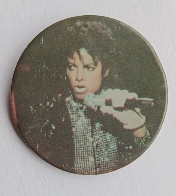 MICHAEL JACKSON pin pinback button badge VINTAGE 3" Rare White Glove