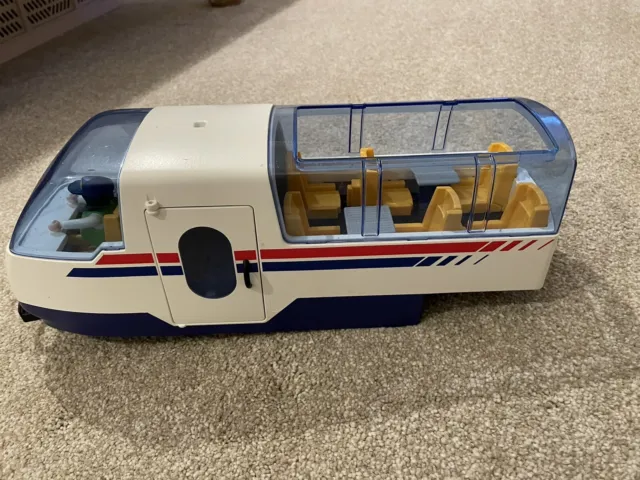 Vintage 1997 Playmobil 4018 RC Train Single Carriage Loco Red White Blue Yellow