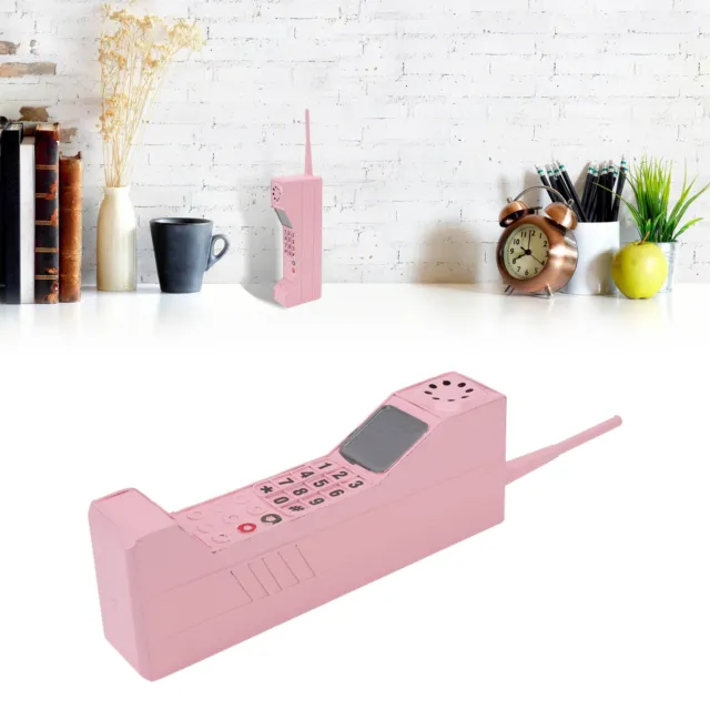 Pink Retro Cell Phone Ornament Iron Material Vivid Lightweight Portable BG