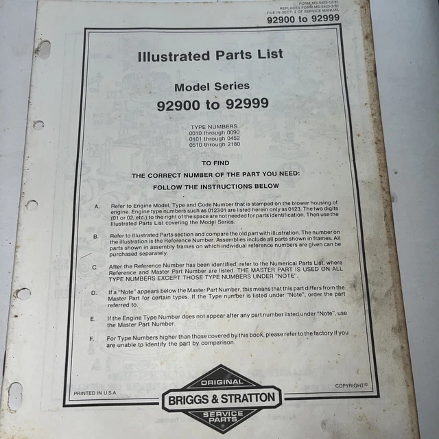 Equipment Manuals & Books, Equipment Parts & Accessories