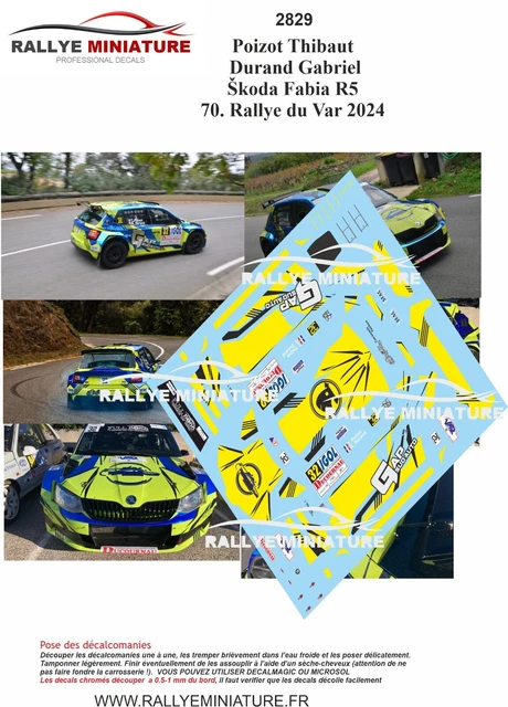 DECALS 1/43 SKODA FABIA R5 #24 KAJETANOWICZ RALLYE DE CROATIE 2022 D43451   Minicars Collection