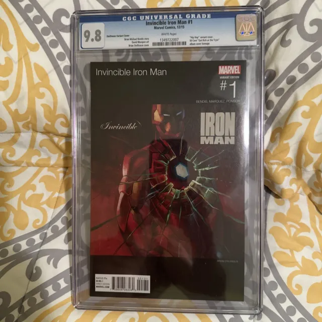 Invincible Iron Man #1 2015 CGC 9.8 (Stelfreeze Variant Hip Hop Cover)~