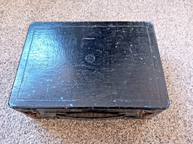 PYE BLACK WOODEN Cased Box for valve radio GPO telephone testing record ...
