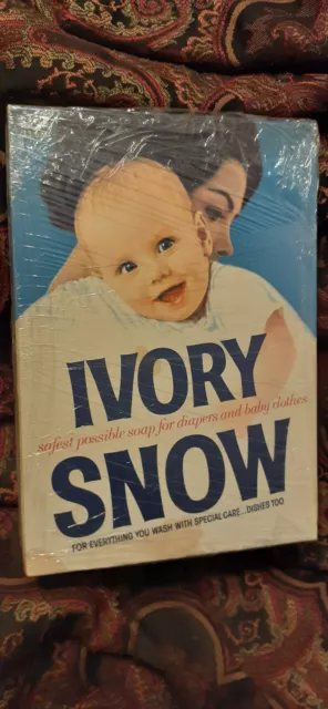 Antique Vintage Ivory Snow UNOPENED, New Old Stock Box 1950s 13 OZ Regular Size