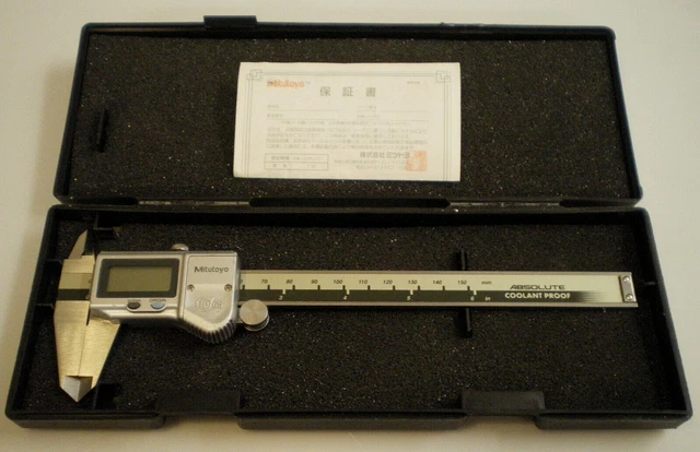 MITUTOYO Absolute Coolant Proof IP65 Digital Caliper 500-652 / CD 6" GS (150mm)