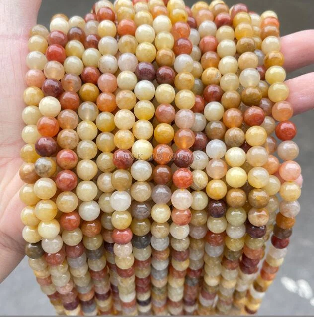 8mm Natural Qingli Milk Cap Xiuyu Round Beads Qingyu Scattered Beads