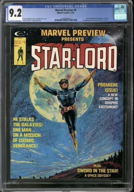 Marvel Preview #4 CGC 9.2 (OW-W) 1st appearance of Star-Lord & Sword in the star