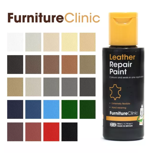 Leather Repair Paint ALL IN ONE Dye for Restoring Colour to Furniture Car Seats