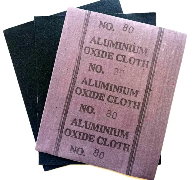 9 x 11" ABRASIVE SANDPAPER SHEETS - 80 GRIT - ALUMINUM OXIDE - PACK OF 50 SHEETS
