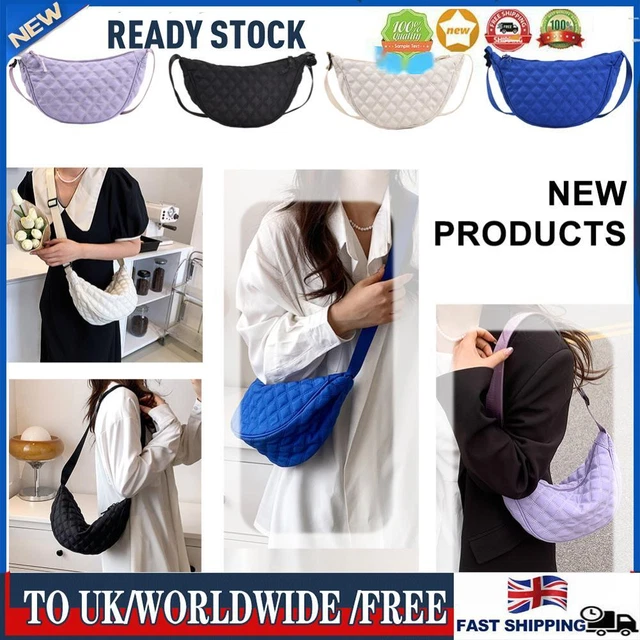 Crossbody Bag Crescent Underarm Bags Solid Color Fashion Casual Travel Sling Bag