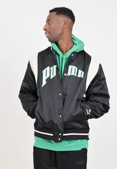 PUMA Giubbotti Uomo Verde BOMBER Giacca college da uomo puma team varsity nera b