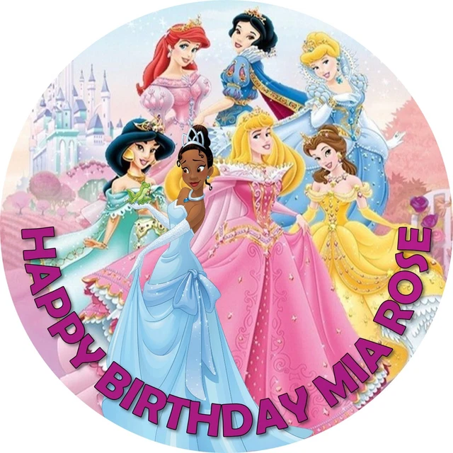 DISNEY PRINCESS EDIBLE Cake topper icing / wafer Personalised £3.99 ...