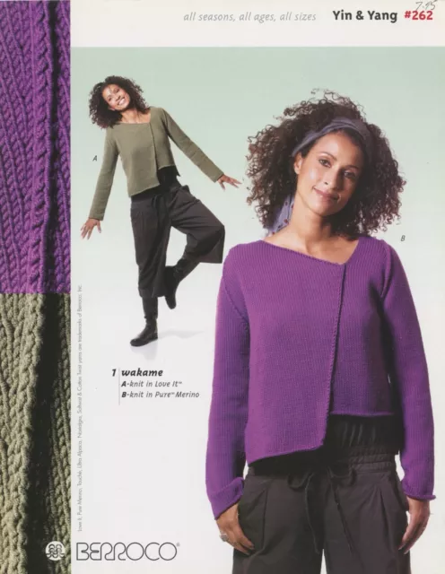 Berroco Knitting Pattern Book #262 Yin & Yang - 4 Easy Knit Designs for Women