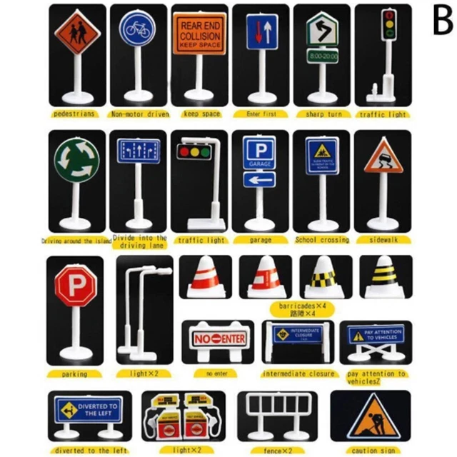 SET 5 PANNEAUX DE SIGNALISATION ROUTIERE 81 CM - JAMARA - SECURITE