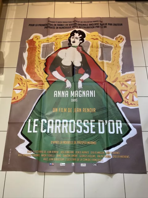 HUGE Vintage French Grande Film Poster - LE CARROSSE D’OR - Anna Magnani