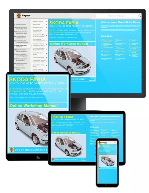 Skoda Fabia Petrol & Diesel (2000-2006) W to 06 Haynes Online Car Manual