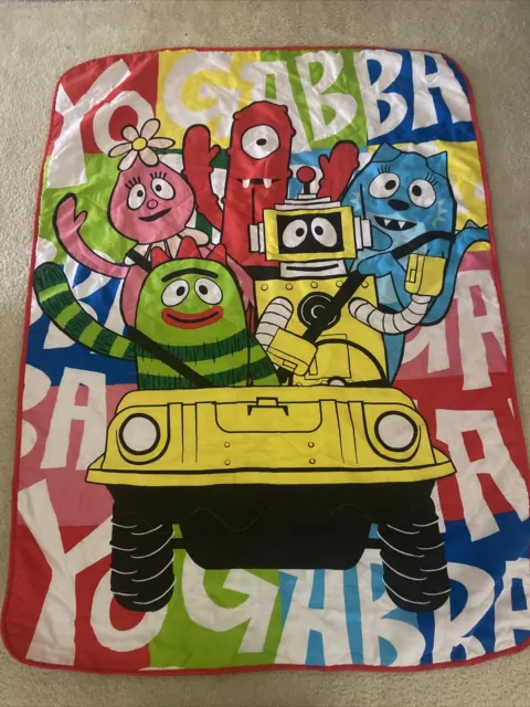 Yo Gabba Gabba Quilted Blanket 58” x 42” Cotton/Polyester