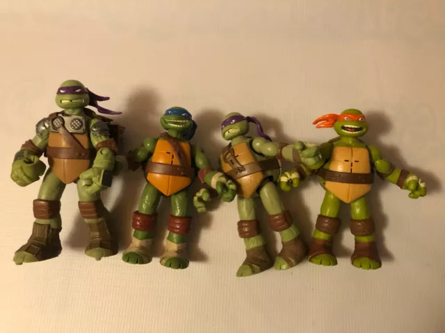 2012 Viacom 6" Teenage Mutant Ninja Turtles TMNT Lot Don Leo Mike Action Figures