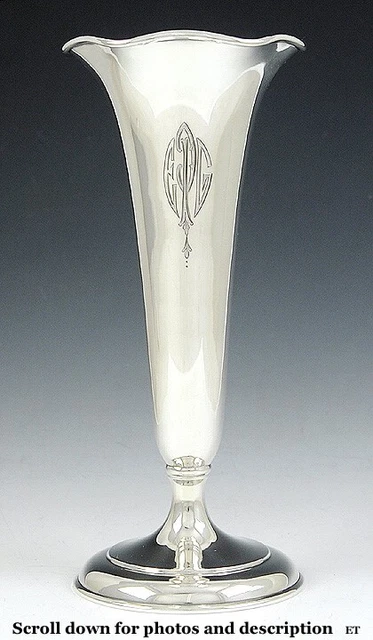 Best Quality c1900-1920s Sterling Silver Trumpet Vase by Lebkuecher