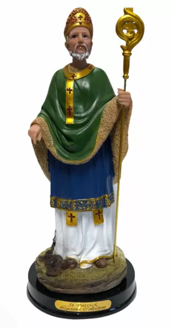 12" Inch Saint St. Patrick Ireland Statue San Patricio Imagen Figurine Religious