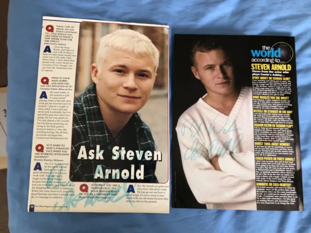 Steven Arnold (Coronation Street) Signed Magazine Articles
