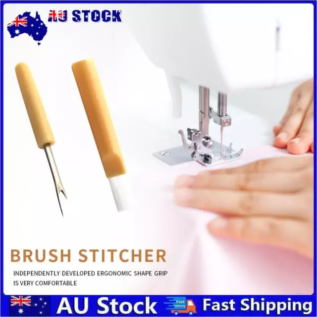 2 in 1 Manual Seam Ripper Brush Stitch Needle Remover Thread Cutter Unpicker #