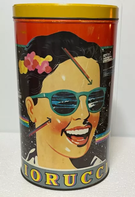 VINTAGE 1980'S TALL Fiorucci Italy Pop Art Metal Canister - Advertising ...