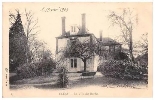 CPA 45 CLERY LA VILLA DES BORDES (dos non divisé)