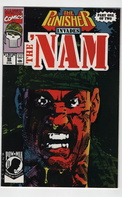 The Nam #52 Origin of the Punishers Skull  Marvel Comics 1991 Vienam War