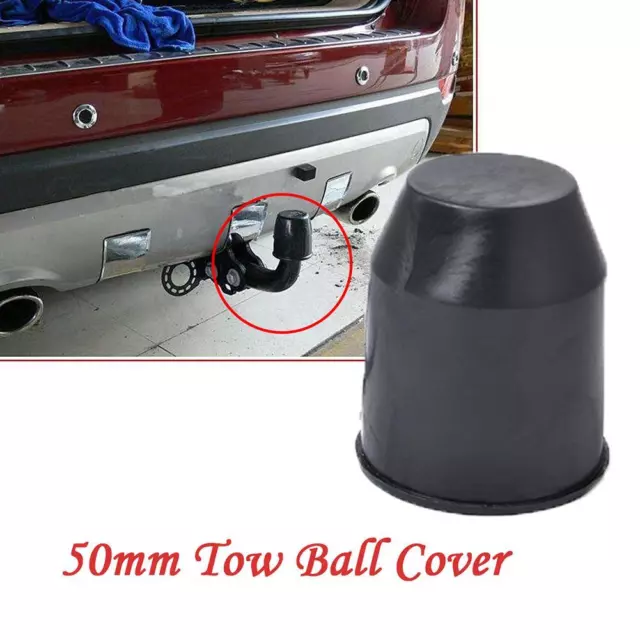 Universal 50mm Auto Tow Bar Ball Cover Cap Hitch Caravan Trailer Towball Protect