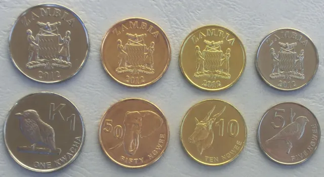 Sambia / Zambia KMS Kursmünzensatz 2012 unz.