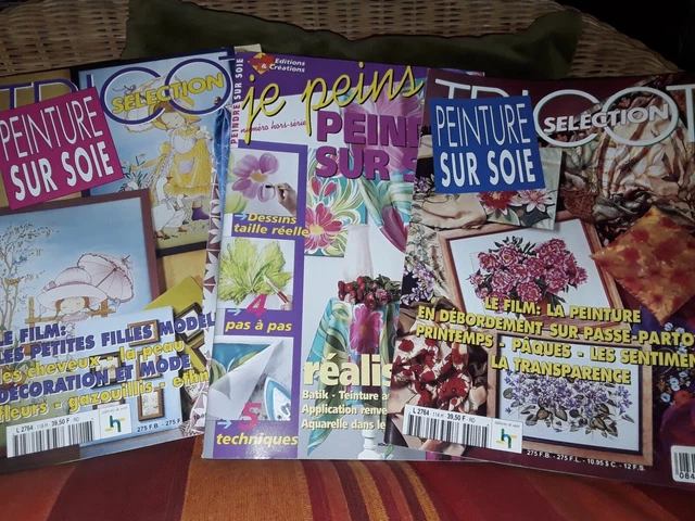 Lot 3 Revues PEINTURE SUR SOIE des Editions de SAXE et Éditions et creations