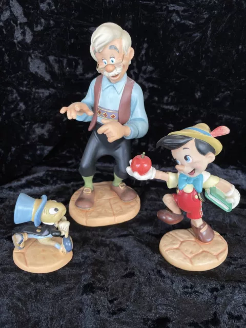 Walt Disney Classics Collection Wdcc Lot 3 Pinocchio Geppetto Jiminy