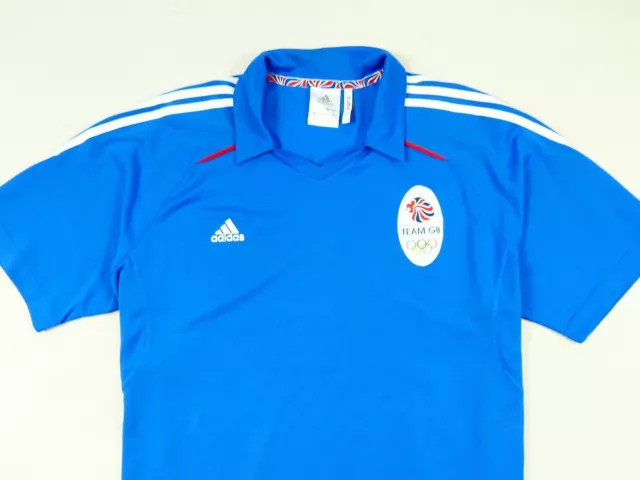 Mens Blue Adidas Climacool Olympics London 2012 Team Gb Shirt Tee Size: X-Large