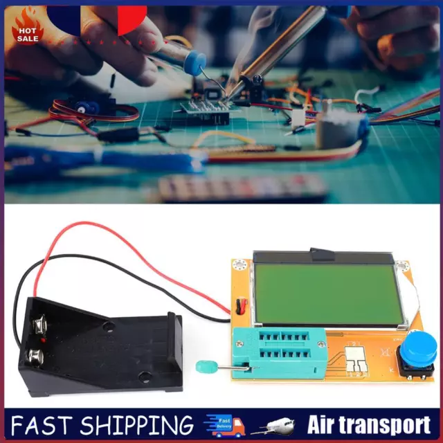 LCR-T4 LCD Diode Triode Capacitance ESR Meter Transistor Tester (Battery Box) FR