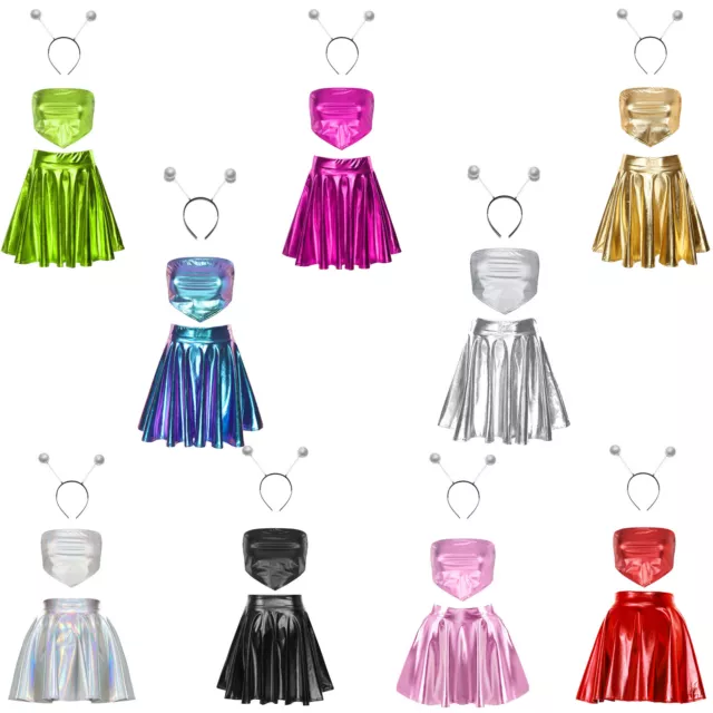 Top abito donna tubo adulto 3 pz costume alieno fascia gioco di ruolo nightclub