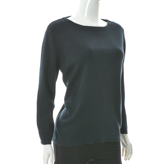 Pull COS Femme Taille L - Marine Et Bordeaux - Manches Gigot - Coton - Occasion Très Bon état
