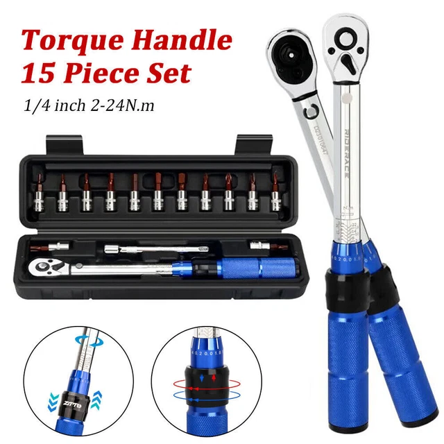 15PIECE 224NM TORQUE Wrench Set for Bike and Motorcycle Repair Socket