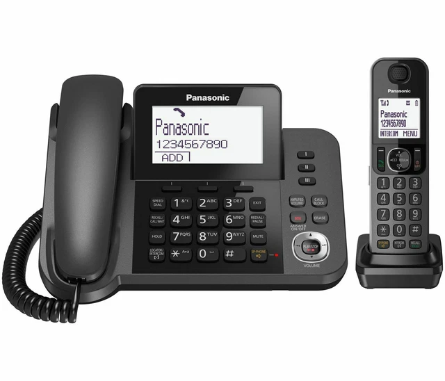 PANASONIC KXTGF324 CORDED Phone with Answer Machine & 3 Cordless