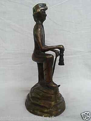 Vintage Bronzed Metal Lifeguard Statue Very Beautiful Collectible Decor Gift